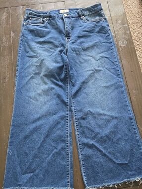 Kut from the Kloth Wide Leg Blue Denim Jeans